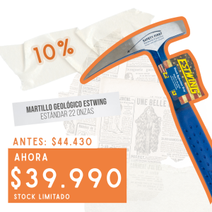 Martillo Geológico Estándar Estwing Cabezal 22oz en punta